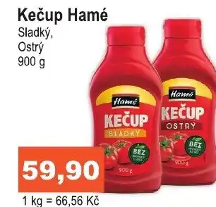 COOP DISKONT Kečup Hamé Sladký, Ostrý nabídka