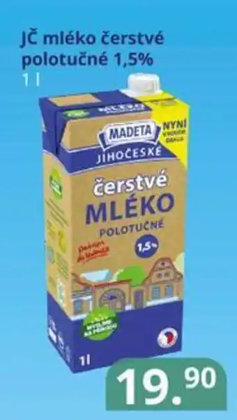 Potraviny CZ Jč mléko čerstvé polotučné 1,5% 1L nabídka