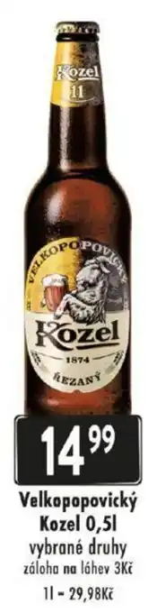 Astur&Qanto Velkopopovický Kozel 0,5L nabídka