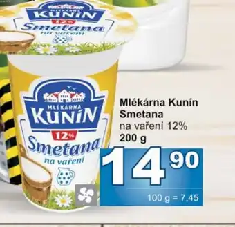 Jip Mlékárna Kunín Smetana na vaření 12% nabídka