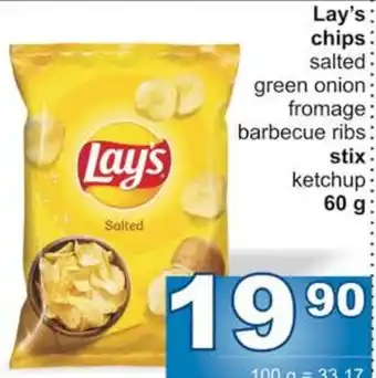 Jip Lay's chips nabídka