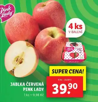 Lidl JABLKA ČERVENÁ PINK LADY nabídka