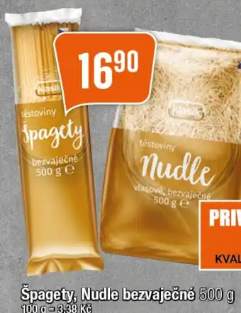 Špagety, Nudle bezvaječné 500 g