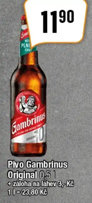 TEMPO Pivo Gambrinus Original 0,5 L nabídka