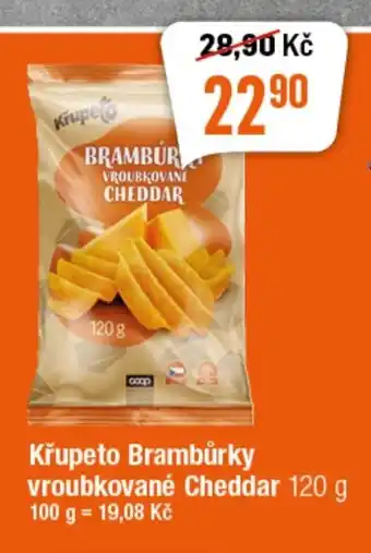 TEMPO Křupeto Brambůrky vroubkované Cheddar 120 g nabídka