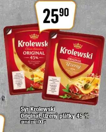 Sýr Krolewski Original, Uzený plátky 45 %