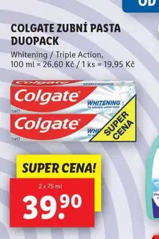 Lidl Colgate zubní pasta duopack nabídka
