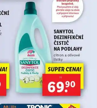 Lidl Sanytol dezinfekční čistič na podlahy nabídka