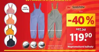 Lidl Dětské nepromokavé kalhoty nabídka