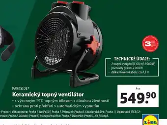 Lidl Keramický topný ventilátor nabídka
