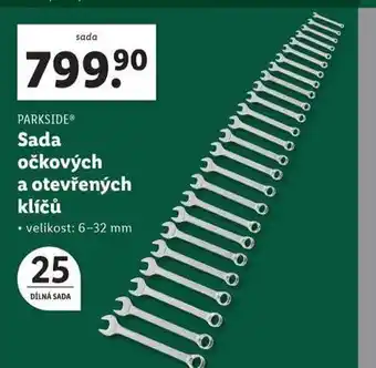 Lidl Sada očkoplochých a otevřených klíčů nabídka