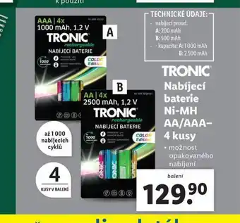 Lidl Tronic nabíjecí baterie nabídka