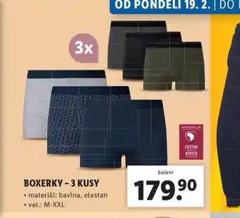 Lidl Boxerky nabídka