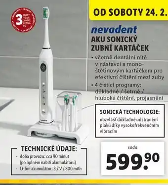 Lidl Aku sonický zubní kartáček nabídka