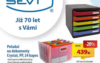Pořadač na dokumenty Crystal, PP, 24 kapes