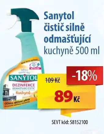 Sanytol čistič silně odmašťující kuchyně 500 ml