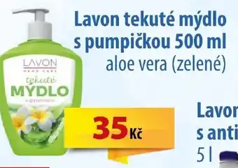 Lavon tekuté mýdlo s pumpičkou 500 ml aloe vera (zelené)