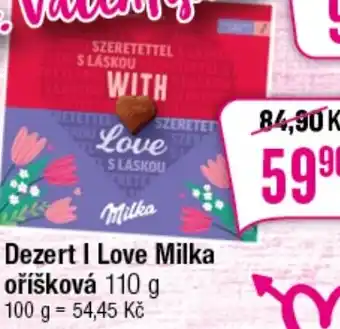 TEMPO Dezert I Love Milka oříšková 110 g nabídka