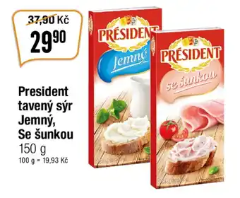 President tavený sýr Jemný, Se šunkou