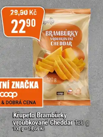 TEMPO Krupeto Brambůrky vroubkované Cheddar 120 g nabídka
