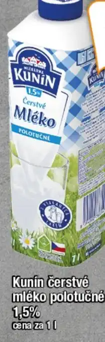 TEMPO Kunín čerstvé mléko polotučné 1,5% nabídka