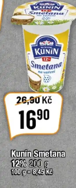 TEMPO Kunín Smetana 12% nabídka