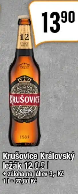 TEMPO Krušovice Královský ležák 12 0,5L nabídka