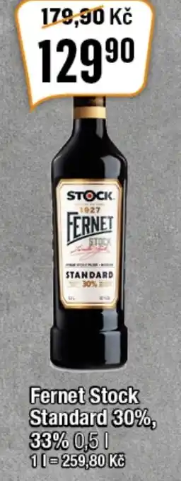 TEMPO Fernet Stock Standard 30%, 33% 0.5L nabídka