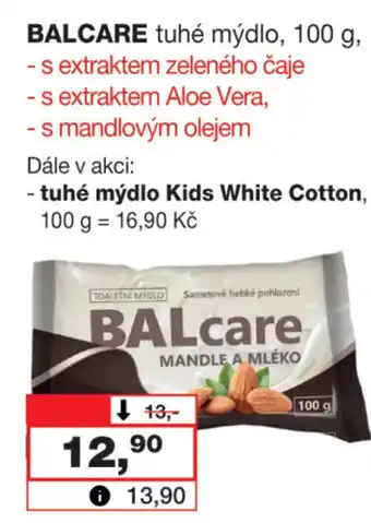 Barvy a laky drogerie BALCARE tuhé mýdlo, 100 g, nabídka
