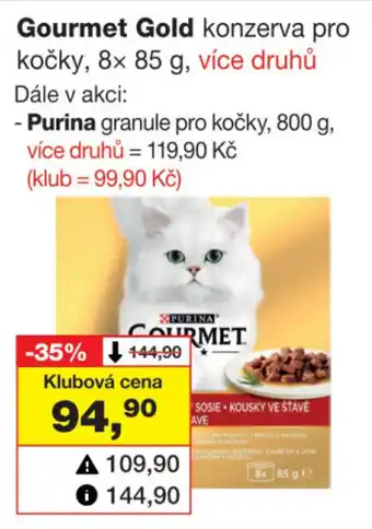 Barvy a laky drogerie Gourmet Gold konzerva pro kočky, 8x 85 g nabídka