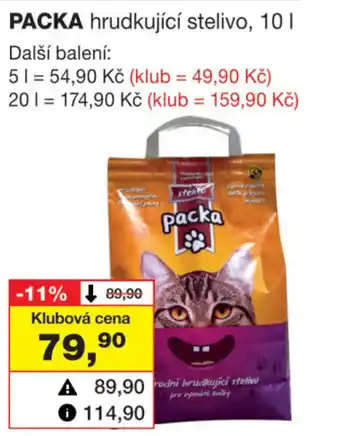 Barvy a laky drogerie PACKA hrudkující stelivo, 10L nabídka