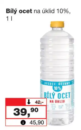 Barvy a laky drogerie Bílý ocet na úklid 10%, 1L nabídka