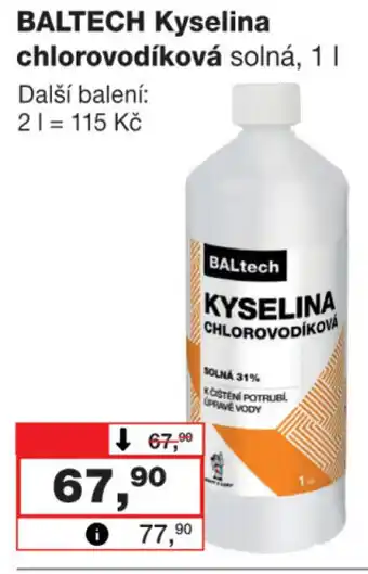 Barvy a laky drogerie BALTECH Kyselina chlorovodíková solná, 1L nabídka