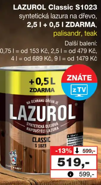 Barvy a laky drogerie LAZUROL Classic S1023 nabídka