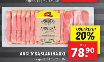 Lidl Anglická slanina xxl nabídka