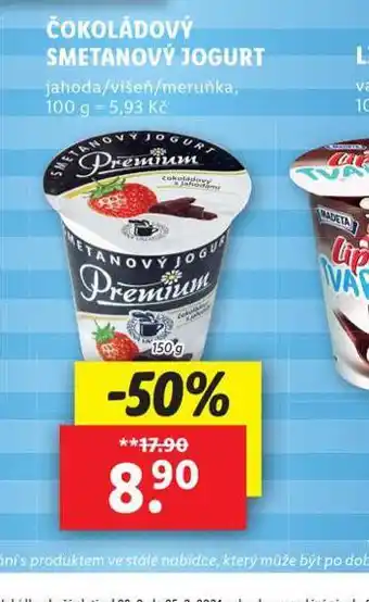 Lidl Čokoládový smetanový jogurt nabídka