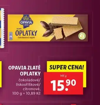 Lidl Opavia zlaté oplatky nabídka