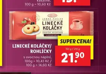 Lidl Linecké koláčky / rohlíčky nabídka
