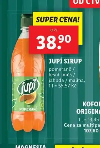 Lidl Jupí sirup nabídka