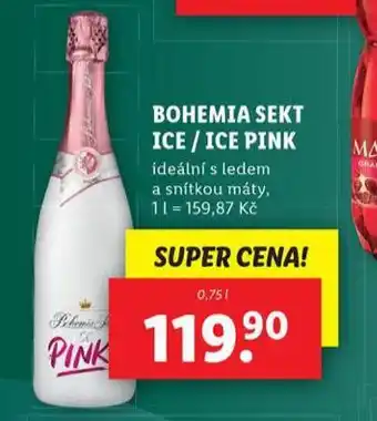 Lidl Bohemia sekt ice / ice pink nabídka