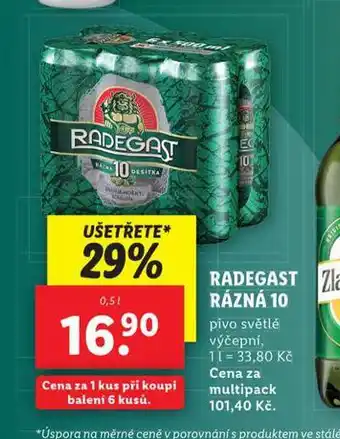 Lidl Pivo radegast rázná 10 nabídka