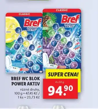 Lidl Bref wc blok power aktiv nabídka