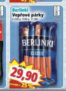 Norma Berlinki vepřové párky nabídka