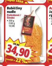 Norma Babiččiny nudle nabídka
