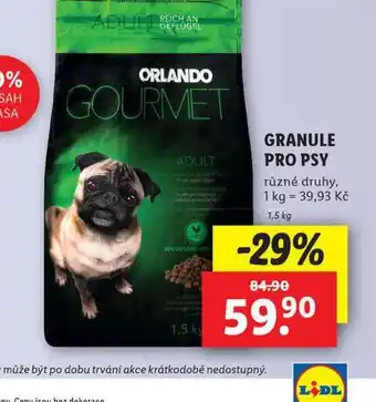 Lidl Orlando granule pro psy nabídka