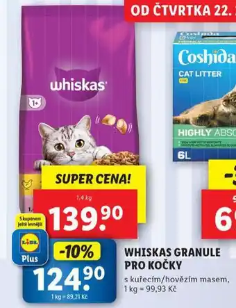 Lidl Whiskas granule pro kočky nabídka