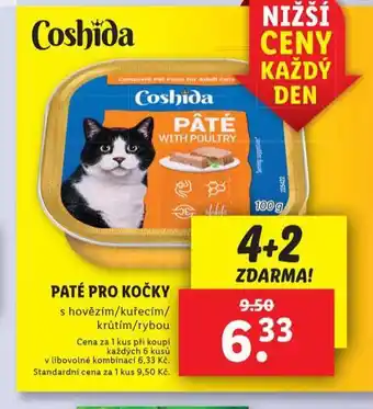 Lidl Coshida paté pro kočky nabídka