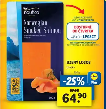 Lidl Uzený losos nabídka