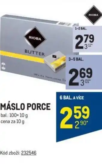 Makro MÁSLO PORCE nabídka