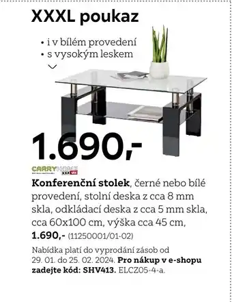 XXXLutz Konferenční stolek nabídka